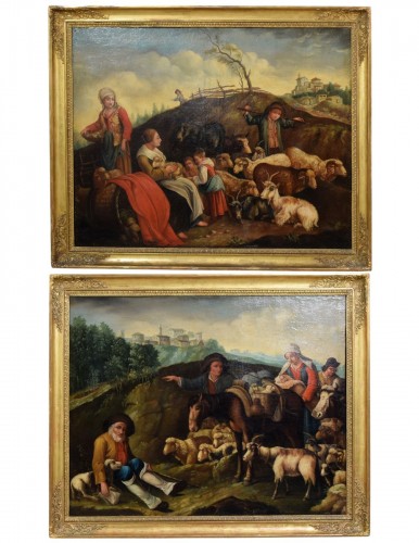 Pair of Large Pastoral Scenes, 18th century nLondonio school