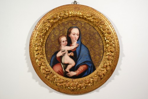 Madonna della Purità, peintre du XVIIe siècle actif en Italie - Tableaux et dessins Style 