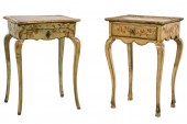 Deux tables de style barocchetto en bois laqué, Italie XVIIIe siècle
