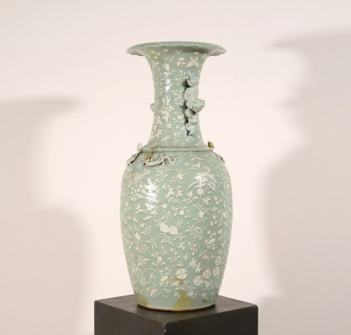 XIXe siècle - Grand vase en porcelaine céladon, Chine XIXe siècle