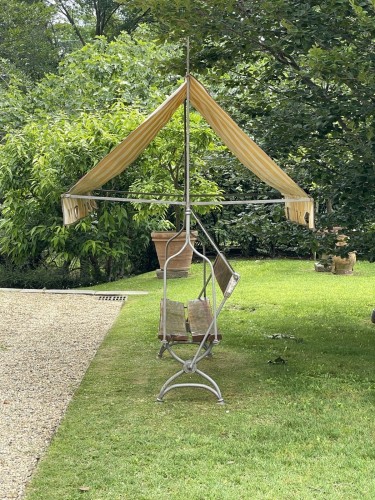 Garden Bench in Wood and Wrought Iron, Italy 19th Century - 