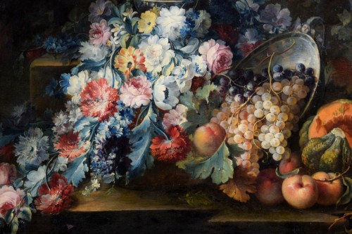 Antiquités - Michele Antonio Rapos (1733–1819), Nature morte de fleurs et fruits