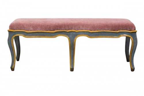 Lacquered wood bench, Italy18th century Barocchetto