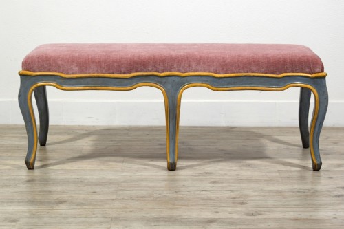 Seating  - Lacquered wood bench, Italy18th century Barocchetto