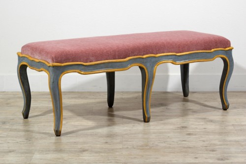 Lacquered wood bench, Italy18th century Barocchetto - 