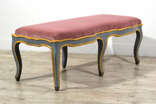 18th century - Lacquered wood bench, Italy18th century Barocchetto
