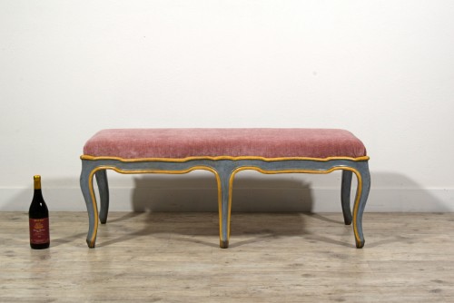 Lacquered wood bench, Italy18th century Barocchetto - Louis XV