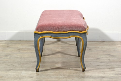 Louis XV - Lacquered wood bench, Italy18th century Barocchetto
