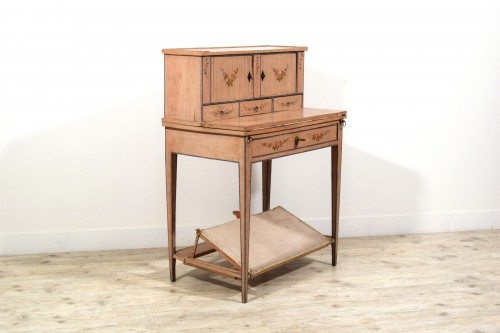 XVIIIe siècle - Bonheur du jour en bois laqué, Italie fin du XVIIIe siècle