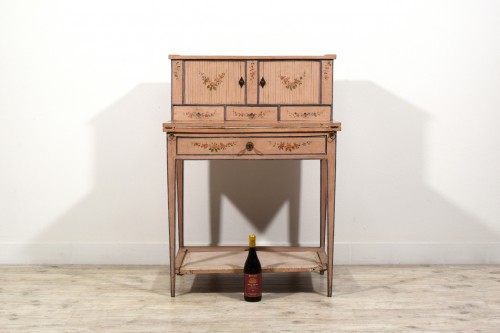 Bonheur du jour en bois laqué, Italie fin du XVIIIe siècle - Louis XVI