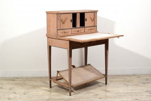 Louis XVI - Bonheur du jour en bois laqué, Italie fin du XVIIIe siècle