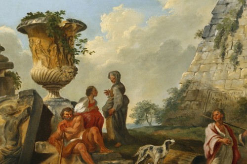  - Pyramide de Caio Cestio, École italienne du XVIIIe siècle