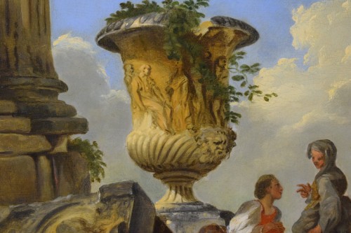 Antiquités - Pyramide de Caio Cestio, École italienne du XVIIIe siècle