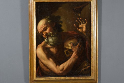 Tableaux et dessins Tableaux XVIIe siècle - Saint Jérôme entendant la trompette du Jugement dernier, École napolitaine du XVIIe siècle