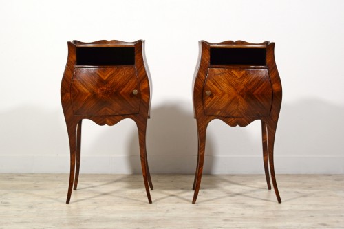 Furniture  - Pair of late 19th century small cabinets, Genoa Barocchetto style