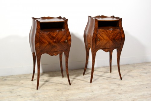 19th century - Pair of late 19th century small cabinets, Genoa Barocchetto style