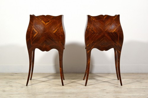Antiquités - Pair of late 19th century small cabinets, Genoa Barocchetto style