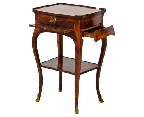 Center table in veneered wood, Genoa, Barocchetto period, mid 18th century