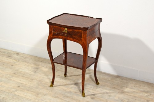 Center table in veneered wood, Genoa, Barocchetto period, mid 18th century - 