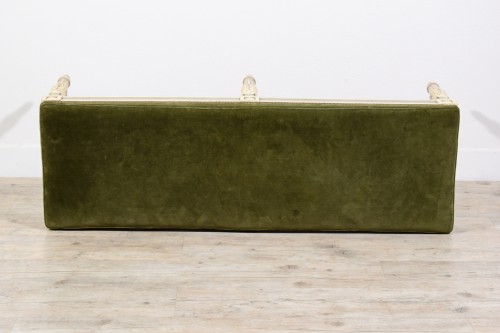 Antiquités - Neoclassical Lacquered Wood Bench, Piedmont, Late 18th Century