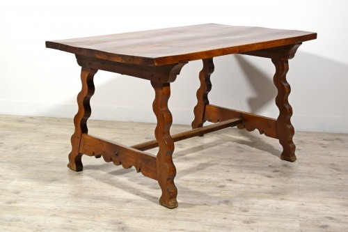  - Carved Solid Walnut Side Table, Northern Italy Late 17th Century