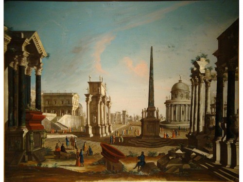 Roman Architectural Capriccio, Francesco Chiarottini