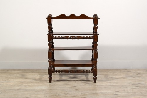 Louis XV - 18th Century, Italian Walnut Four Steps Staircase 