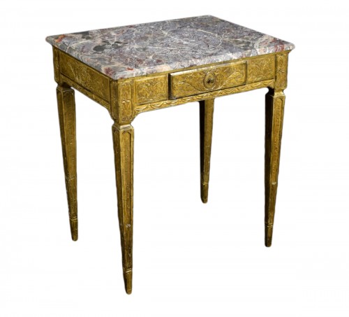 Table de milieu en bois doré, Italie fin XVIIIe 