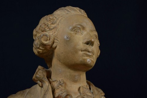 Antiquités - Paire de bustes en terre cuite, France fin 19e siècle