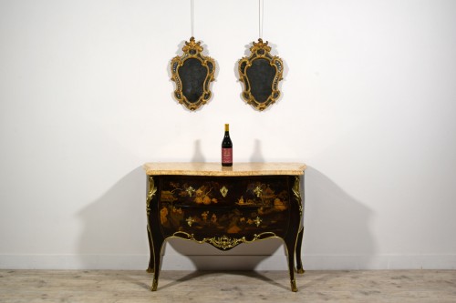 18th century - Pair of 18th Century Piedmontese Gilt Wood mirror