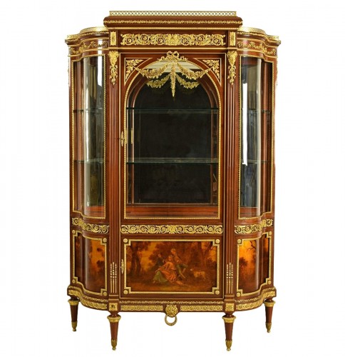 19th century, Mahogany and Gilt Bronze French Showcase 