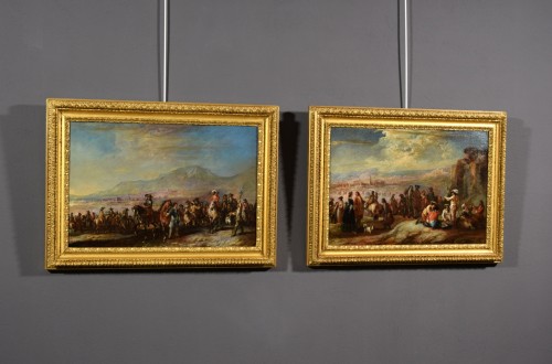 The rest” and the march of soldiers - Francesco Simonini (1686 - 1766)  - Paintings & Drawings Style 