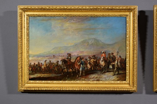 Paintings & Drawings  - The rest” and the march of soldiers - Francesco Simonini (1686 - 1766) 