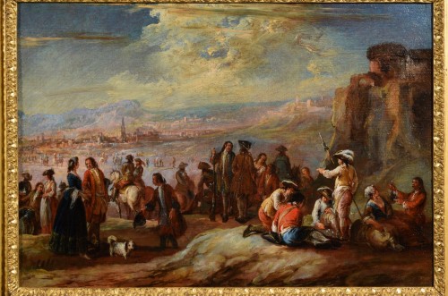Francesco Simonini (1686 - 1766) - Le repos et La marche des soldats - Brozzetti Antichità