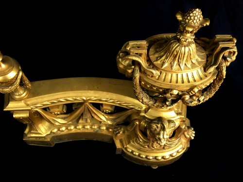 Chenets en bronze doré fin 18e siècle - Brozzetti Antichità