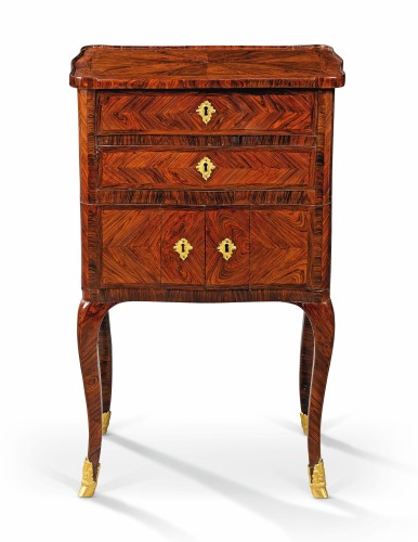 18th Century, Italian Louis XV Violet Wood  Center Table  - Furniture Style Louis XV