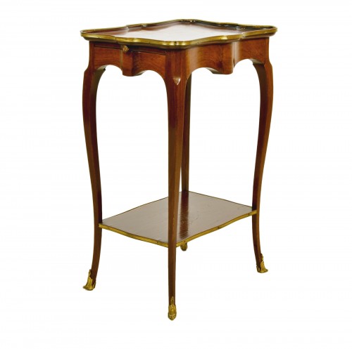 19th Century, French Mahogany Coffee Table By Escalier De Cristal