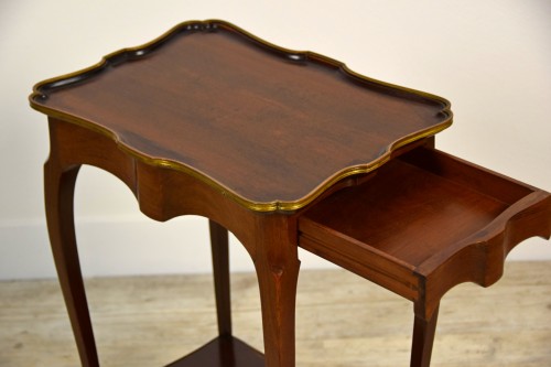 19th century - 19th Century, French Mahogany Coffee Table By Escalier De Cristal