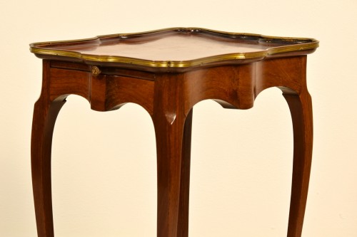 19th Century, French Mahogany Coffee Table By Escalier De Cristal - 