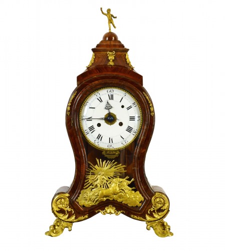 18th Century, Italian Wood and bronze Ringtone And Alarm Table Clock 