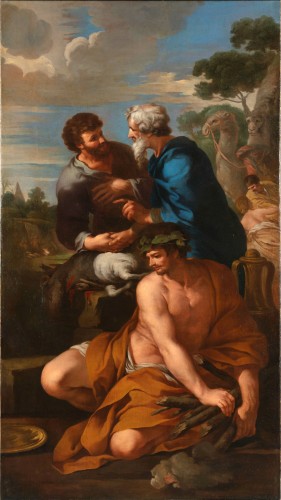 Alliance de Jacob et Laban, disciple de Pierre de Cortone (1596-1669)