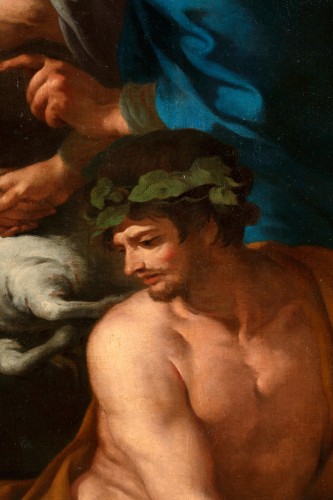 Tableaux et dessins Tableaux XVIIe siècle - Alliance de Jacob et Laban, disciple de Pierre de Cortone (1596-1669)