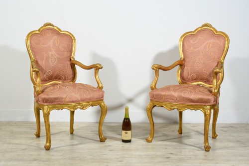 Pair of early 19th Century Italian Giltwood Armchairs - Seating Style 