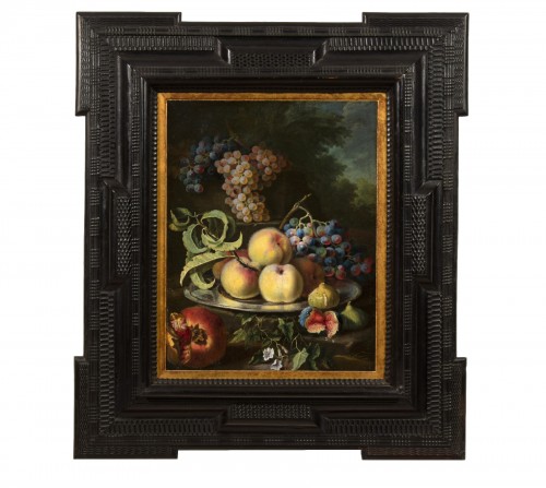 Maximilian Pfeiler   - Nature morte avec pêches, raisins, figues et grenades