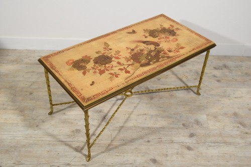 Antiquités - French gilt Bronze Lacquered Coffee Table by - Maison Bagues 