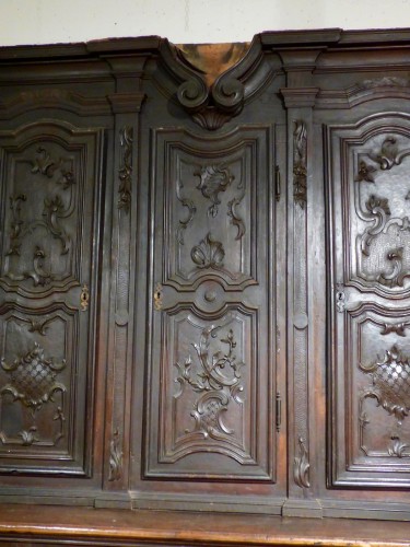 Furniture  - 17th Century, Italian Carved Wood Sacristy Cabinet