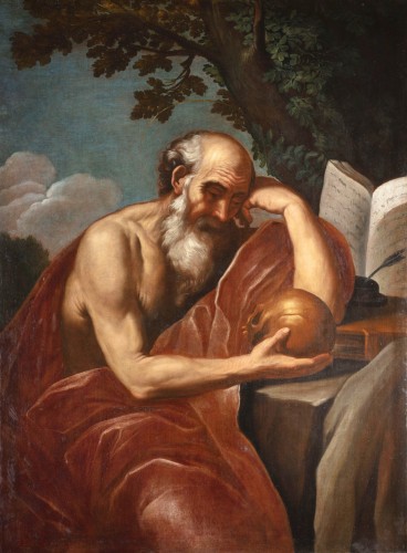 Saint Jérôme en méditation - École Bolognaise du 17e siècle