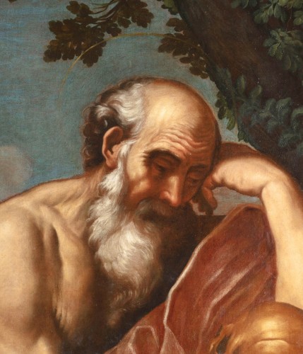 Saint Jérôme en méditation - École Bolognaise du 17e siècle - Brozzetti Antichità