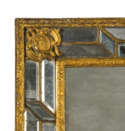 18th century, Italian Carved e Giltwood Mirror  - Mirrors, Trumeau Style 