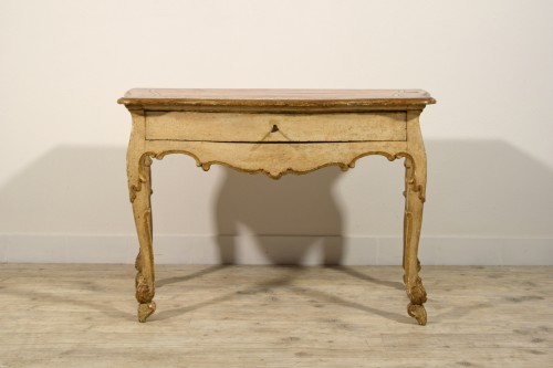 18th Century, Italian Lacquered and Giltwood Console  - Furniture Style Louis XIV